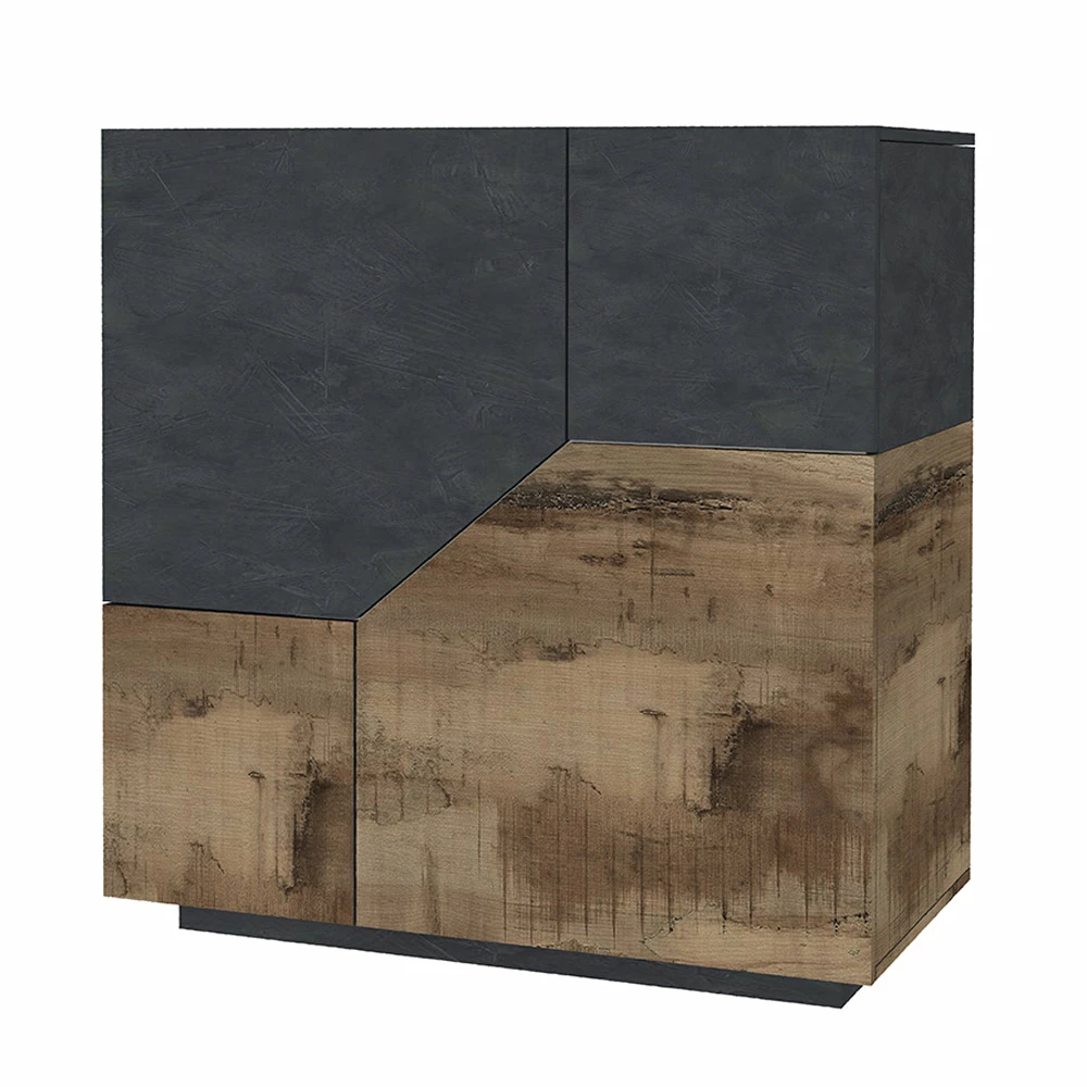 Dressoir In Melaminehout 3 Kamers En 2 Planken Made In Italy - Alyssa 8 Dressoir In Melaminehout 3 Kamers En 2 Planken Made In Italy - Alyssa - Afbeelding 8