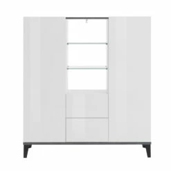 2-deurs Melaminehouten Dressoir Met Laden Made In Italy - Ottavia -Slide Shop credenza in legno nobilitato a 2 ante con cassetti made in italy ottavia 2