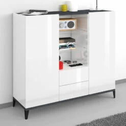 2-deurs Melaminehouten Dressoir Met Laden Made In Italy - Ottavia -Slide Shop credenza in legno nobilitato a 2 ante con cassetti made in italy ottavia