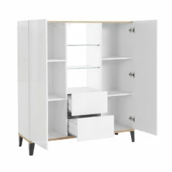 2-deurs Melaminehouten Dressoir Met Laden Made In Italy - Ottavia -Slide Shop credenza in legno nobilitato a 2 ante con cassetti made in italy ottavia 6