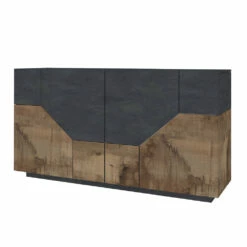 Dressoir In Melaminehout Met 4 Vakken En 2 Planken Made In Italy - Geraldina -Slide Shop credenza in legno nobilitato con 4 vani e 2 mensole made in italy geraldina 8