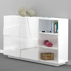 Melamine Dressoir Met 2 Deuren Voor Woonkamer Made In Italy - Naditza 13 Melamine Dressoir Met 2 Deuren Voor Woonkamer Made In Italy - Naditza -Slide Shop credenza in melaminico con 2 ante da soggiorno made in italy naditza