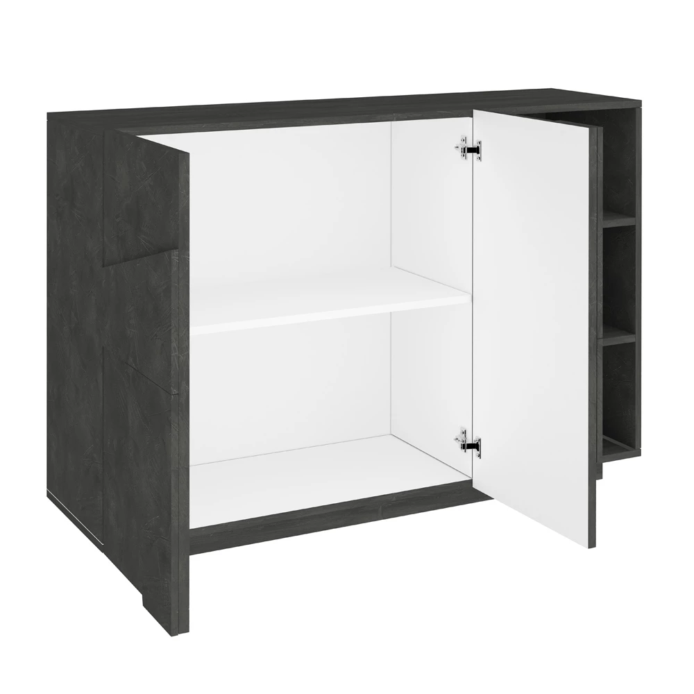 Melamine Dressoir Met 2 Deuren Voor Woonkamer Made In Italy - Naditza 2 Melamine Dressoir Met 2 Deuren Voor Woonkamer Made In Italy - Naditza - Afbeelding 2