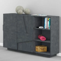 Melamine Dressoir Met 2 Deuren Voor Woonkamer Made In Italy - Naditza 12 Melamine Dressoir Met 2 Deuren Voor Woonkamer Made In Italy - Naditza -Slide Shop credenza in melaminico con 2 ante da soggiorno made in italy naditza 6