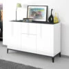 Dressoir In Melamine 3 Deuren Met Centrale Lade Made In Italy - Nerissa