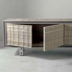 Eigentijds Dressoir Met 3 Houten Deuren Massief Anna -Slide Shop credenza moderna di design con 3 ante in legno massello anna 9