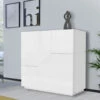 Modern Dressoir In Melamine 2 Kamers Met Plank Made In Italy - Geraldina