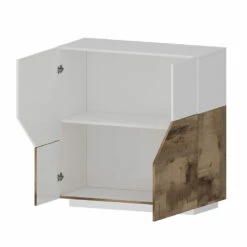 Modern Dressoir In Melamine 2 Kamers Met Plank Made In Italy - Geraldina 13 Modern Dressoir In Melamine 2 Kamers Met Plank Made In Italy - Geraldina -Slide Shop credenza moderna in nobilitato 2 vani con mensola made in italy geraldina 5