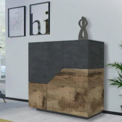 Modern Dressoir In Melamine 2 Kamers Met Plank Made In Italy - Geraldina 14 Modern Dressoir In Melamine 2 Kamers Met Plank Made In Italy - Geraldina -Slide Shop credenza moderna in nobilitato 2 vani con mensola made in italy geraldina 6