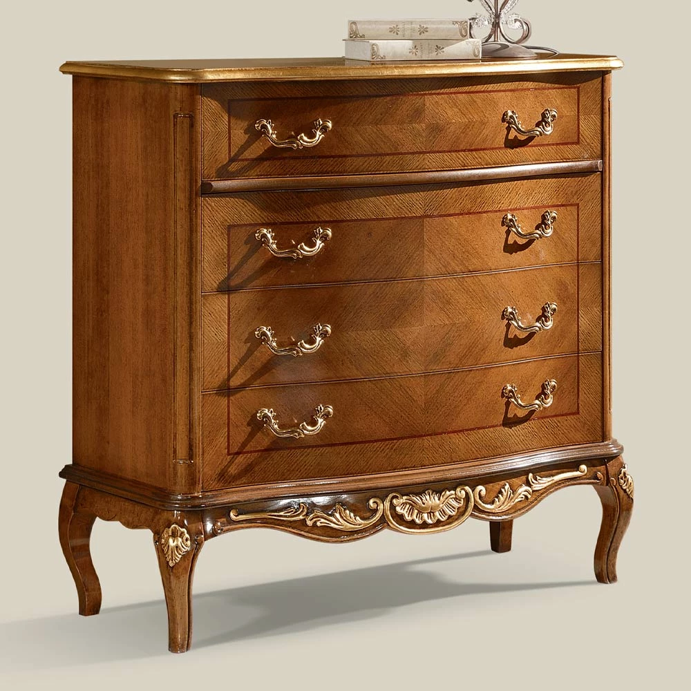 Klassiek Woonkamer Dressoir Wit Hout Of Walnoot Made In Italy - Chantilly 2 Klassiek Woonkamer Dressoir Wit Hout Of Walnoot Made In Italy - Chantilly - Afbeelding 2