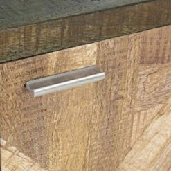 Vintage Dressoir Met Houten Structuur En Stalen Details - Adiva -Slide Shop credenza stile vintage con struttura in legno e dettagli in acciaio adiva 4