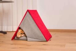 Kennel Voor Honden En Katten In De Vorm Van Afneembaar Gordijn Made In Italy - Small House -Slide Shop cuccia per cani e gatti a forma di tenda sfoderabile made in italy casetta