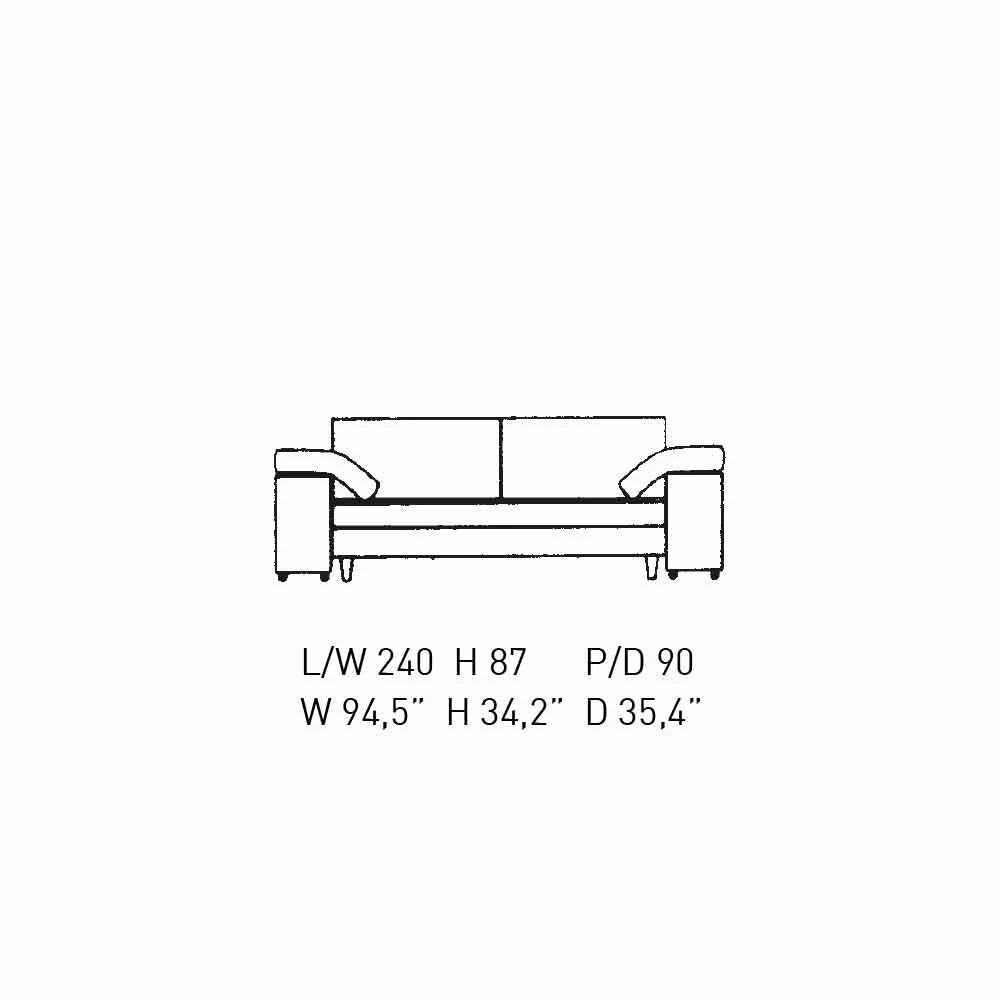 2-zits Katoenen Bank Met Zijkubussen In Mdf Made In Italy - Damascus 12 2-zits Katoenen Bank Met Zijkubussen In Mdf Made In Italy - Damascus - Afbeelding 12