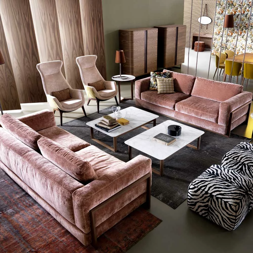 3-zits Gestoffeerde Designbank Grilli York Made In Italy 2 3-zits Gestoffeerde Designbank Grilli York Made In Italy - Afbeelding 2