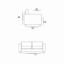 Grote 3-zits Bank Mora, Gemaakt In Italië, Stof / Kunstleer Bekleding -Slide Shop divano 3 posti maxi design moderno ecopelle tessuto made in italy mora 9