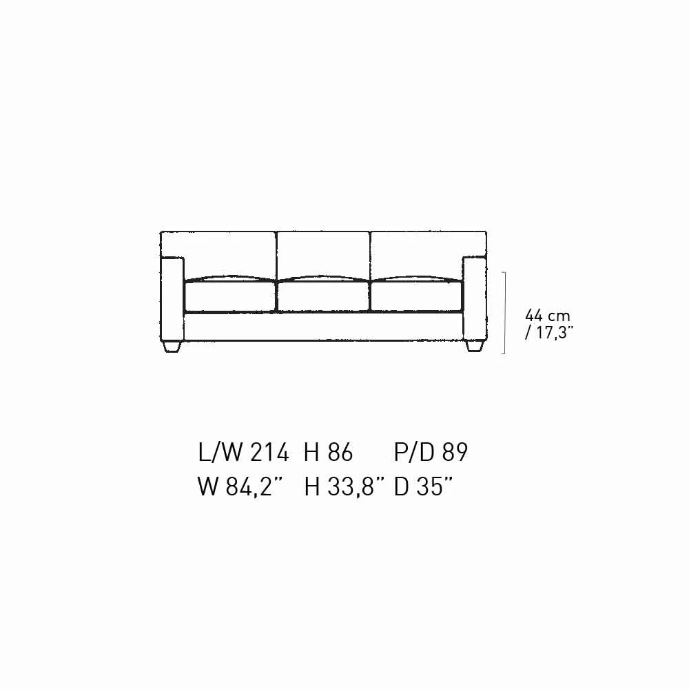 3-zitsbank Bekleed Met Leer Met Walnootpoten Gemaakt In Italië - Alessandria 13 3-zitsbank Bekleed Met Leer Met Walnootpoten Gemaakt In Italië - Alessandria - Afbeelding 13
