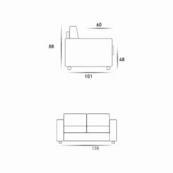 2-zitsbank Mora, Gemaakt In Italië, Stof / Kunstleer Bekleding 11 2-zitsbank Mora, Gemaakt In Italië, Stof / Kunstleer Bekleding -Slide Shop divano a 2 posti design moderno in ecopelle tessuto made in italy mora 8