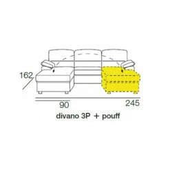 3-zitsbank Met Omkeerbare Poef In Made In Italy-stof - Abudhabi -Slide Shop divano a 3 posti con pouf reversibile in tessuto made in italy abudhabi 6