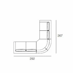 6-zits Ronde Hoekbank In Stof Made In Italy - Abudhabi 9 6-zits Ronde Hoekbank In Stof Made In Italy - Abudhabi -Slide Shop divano con angolare tondo a 6 posti in tessuto made in italy abudhabi 4