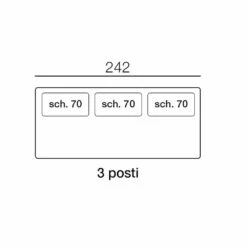 3-zitsbank In Verwijderbare Stof Made In Italy - Mykonos -Slide Shop divano da salotto a 3 posti in tessuto sfoderabile made in italy mykonos 3