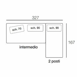 4-zits Modulaire Woonkamerbank In Blauwe Stof Made In Italy - Mykonos -Slide Shop divano da salotto componibile 4 posti in tessuto blu made in italy mykonos 5