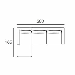 Woonkamerbank Met Schiereiland In Tortora-stof Made In Italy - Bourgondië -Slide Shop divano da salotto con penisola in tessuto tortora made in italy borgogna 4