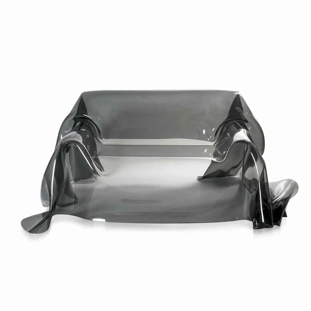 Sofa Met Een Modern Design In Jolly Gerookte Plexiglas, Made In Italy 2 Sofa Met Een Modern Design In Jolly Gerookte Plexiglas, Made In Italy - Afbeelding 2