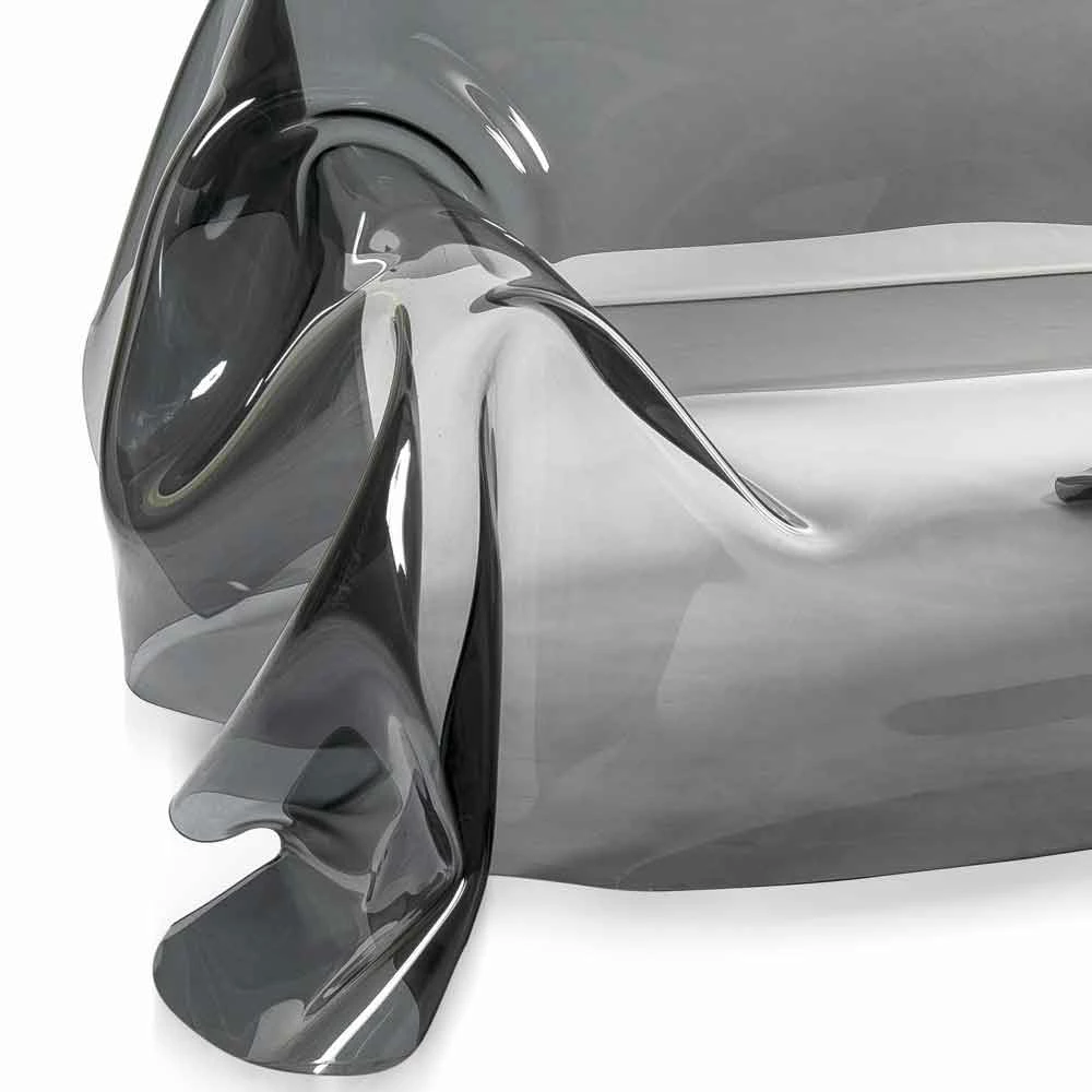 Sofa Met Een Modern Design In Jolly Gerookte Plexiglas, Made In Italy 4 Sofa Met Een Modern Design In Jolly Gerookte Plexiglas, Made In Italy - Afbeelding 4