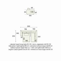 Design Hoekslaapbank In Beige Stof Made In Italy - Ortensia -Slide Shop divano letto angolare di design in tessuto beige realizzato in italia ortensia