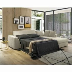 Design Hoekslaapbank In Beige Stof Made In Italy - Ortensia -Slide Shop divano letto angolare di design in tessuto beige realizzato in italia ortensia 8