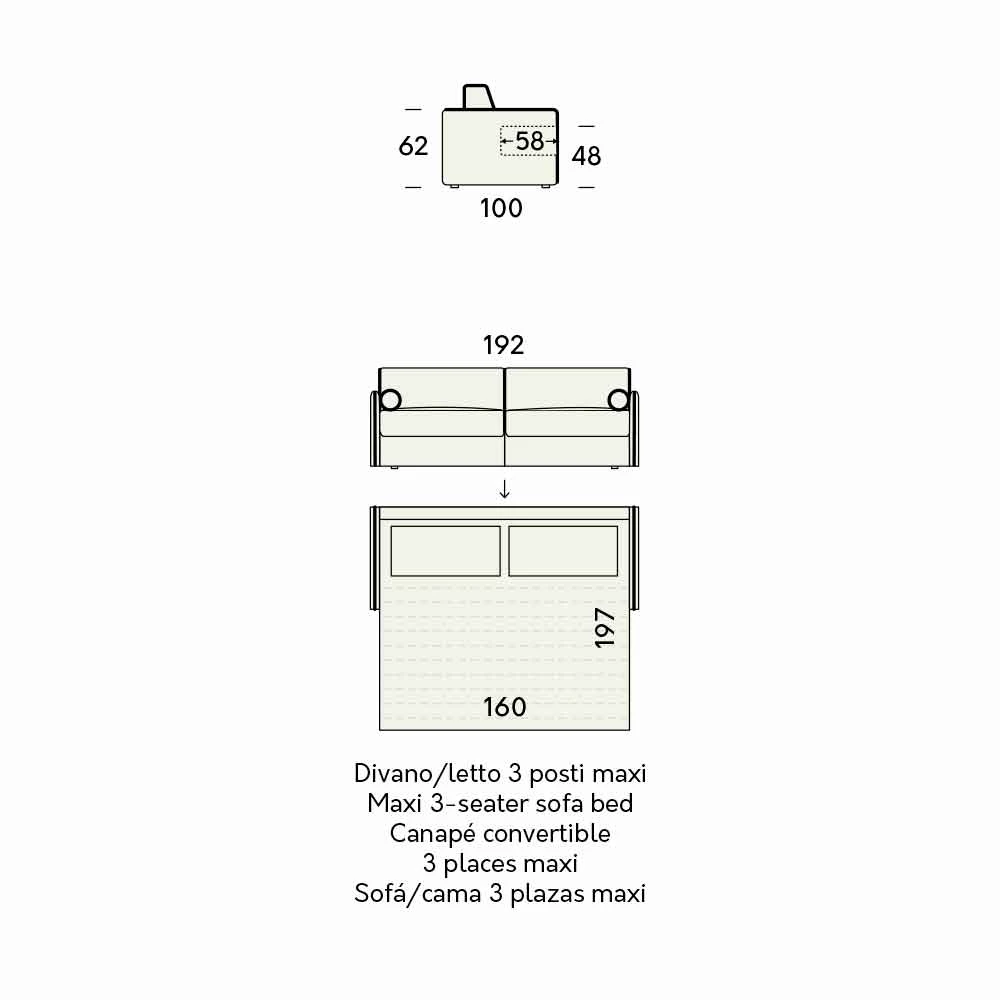 Slaapbank In Lichtroze Stof Met Witte Rand Made In Italy - Poppy 7 Slaapbank In Lichtroze Stof Met Witte Rand Made In Italy - Poppy - Afbeelding 7