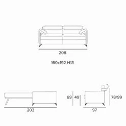 Slaapbank In Afneembaar Stoffen Ontwerp Gemaakt In Italië Vittorio -Slide Shop divano letto in tessuto sfoderabile di design made in italy vittorio 1