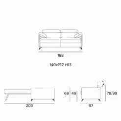 Slaapbank In Afneembaar Stoffen Ontwerp Gemaakt In Italië Vittorio -Slide Shop divano letto in tessuto sfoderabile di design made in italy vittorio