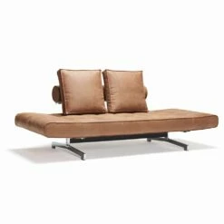 Ghia By Innovation Modern Gestoffeerde Slaapbank Met Chromen Poten -Slide Shop divano letto moderno imbottito ghia by innovation con gambe cromo 15