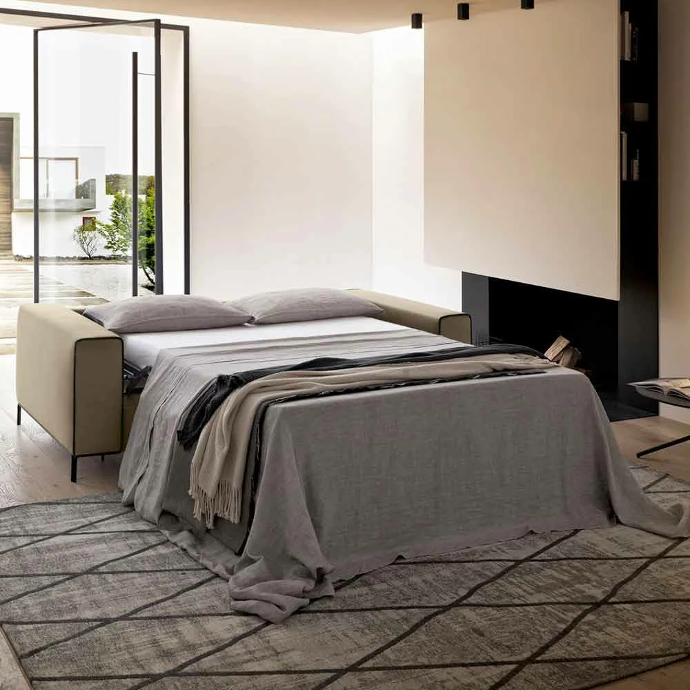 Moderne Stoffen Slaapbank Met Metalen Poten Made In Italy - Tulipano 5 Moderne Stoffen Slaapbank Met Metalen Poten Made In Italy - Tulipano - Afbeelding 5