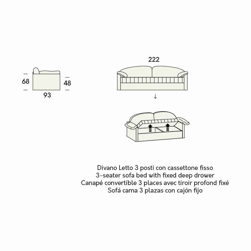 Eenpersoons Slaapbank Met Container Bekleed Met Stof Made In Italy - Kayla 4 Eenpersoons Slaapbank Met Container Bekleed Met Stof Made In Italy - Kayla - Afbeelding 4