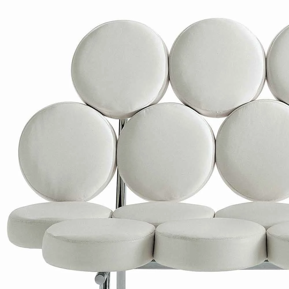 Moderne Leren Bank Met Luxe Staalconstructie Gemaakt In Italië - Arthur 2 Moderne Leren Bank Met Luxe Staalconstructie Gemaakt In Italië - Arthur - Afbeelding 2