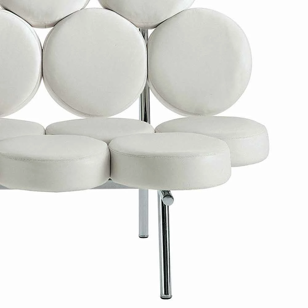 Moderne Leren Bank Met Luxe Staalconstructie Gemaakt In Italië - Arthur 3 Moderne Leren Bank Met Luxe Staalconstructie Gemaakt In Italië - Arthur - Afbeelding 3