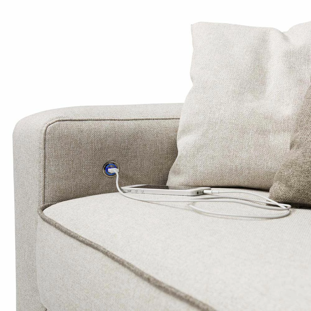 Woonkamerbank In Witte Of Gele Verwijderbare Stof Made In Italy - Tenerife 5 Woonkamerbank In Witte Of Gele Verwijderbare Stof Made In Italy - Tenerife - Afbeelding 5