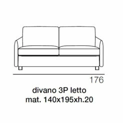 Sofa Omvormbaar Tot 2- Of 3-zits Bedstof Made In Italy - Geneviev 9 Sofa Omvormbaar Tot 2- Of 3-zits Bedstof Made In Italy - Geneviev -Slide Shop divano trasformabile in letto 2 o 3 posti tessuto made in italy geneviev 3