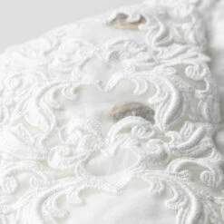 Beddengoed Kussensloop Met Wit Kant, Luxe Design Made In Italy - Kiss -Slide Shop federa di lino con pizzo bianco per letto design di lusso made in italy kiss 5