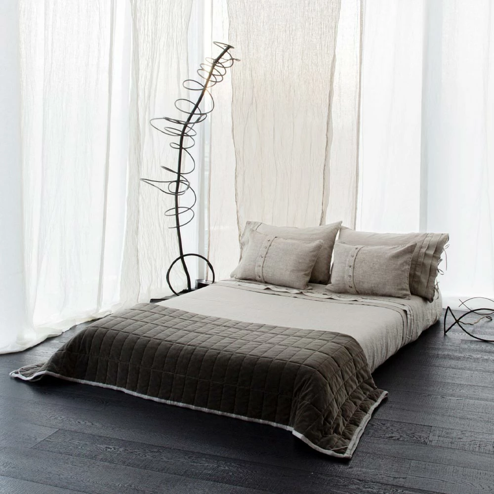 Kussensloop Van Zwaar Linnen Met Decoratie Van Agoya En Biezenknopen - Mediterraan 5 Kussensloop Van Zwaar Linnen Met Decoratie Van Agoya En Biezenknopen - Mediterraan - Afbeelding 5