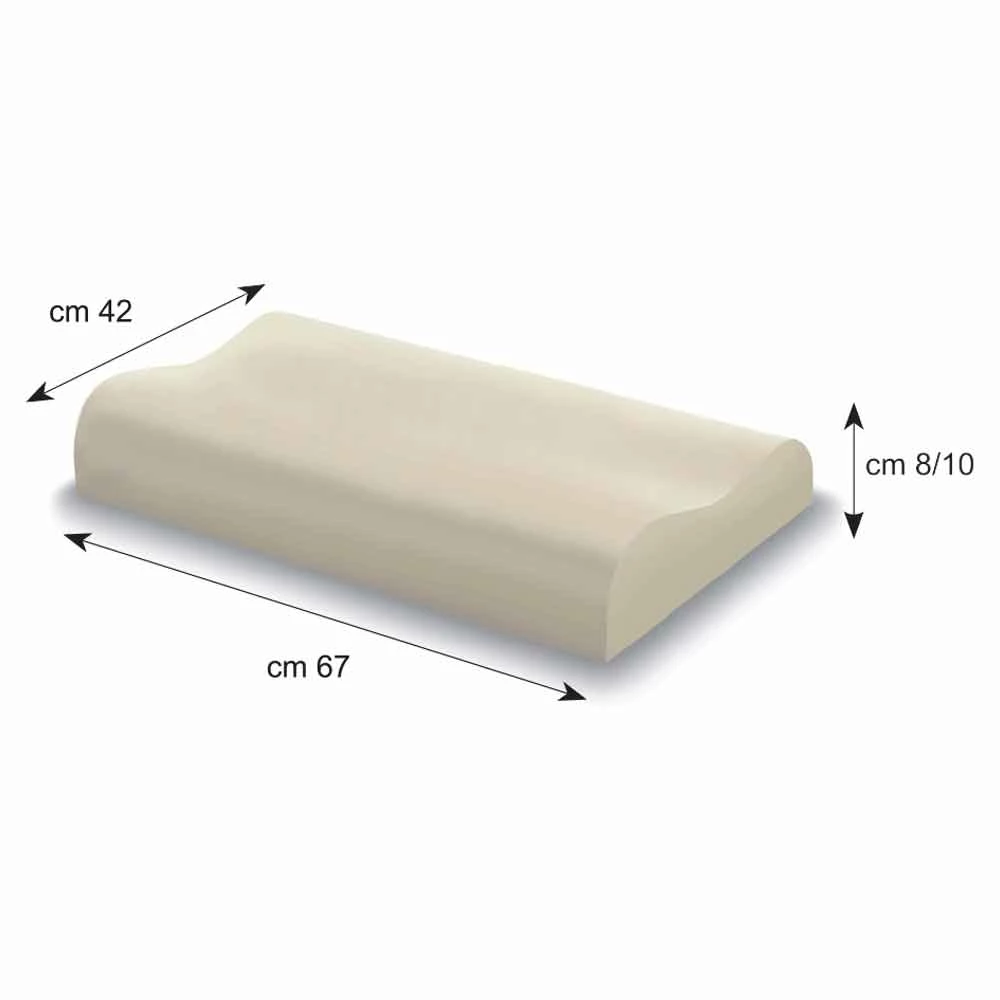 Double Wave Kussen In Memory Foam 10 Cm Hoog Made In Italy, 2 Stukken - Nimes 2 Double Wave Kussen In Memory Foam 10 Cm Hoog Made In Italy, 2 Stukken - Nimes - Afbeelding 2