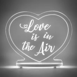 Hartvormige Tafellamp Van Transparant Plexiglas Made In Italy - Heartlamp