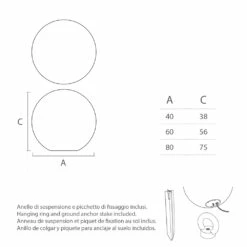 Slide Bolvormige Buitenlamp In Wit Polyethyleen Made In Italy - Nelida -Slide Shop lampada da esterno sferica in polietilene bianco made in italy nelida 3