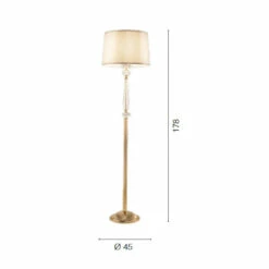 Klassieke Vloerlamp In Porselein En Luxe Geblazen Glas - Eteria -Slide Shop lampada da terra classica in porcellana e vetro soffiato di lusso eteria 3
