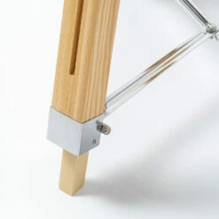 Vloerlamp Met 3-voetige Houten Voet En Canvas Lampenkap - Evette -Slide Shop lampada da terra con base a 3 piedi in legno e paralume in tela evette 3