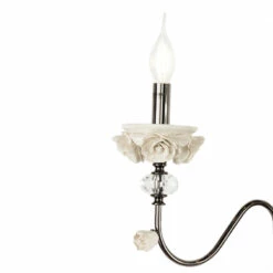 Flambeaux 7-lichts Klassieke Lamp In Porselein En Geblazen Glas - Eteria -Slide Shop lampada flambeaux 7 luci classica in porcellana e vetro soffiato eteria 3
