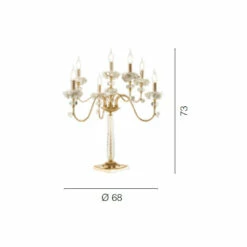 Flambeaux 7-lichts Klassieke Lamp In Porselein En Geblazen Glas - Eteria -Slide Shop lampada flambeaux 7 luci classica in porcellana e vetro soffiato eteria 5