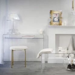 Led-tafellamp In Transparant Plexiglas Made In Italy - Odette -Slide Shop lampada led da tavolo in plexiglass trasparente made in italy odette 4